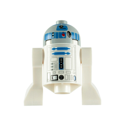 R2-D2 Astromech Droid in Medium Stone Grey Head Minifigure