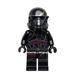 Imperial Death Trooper with Black Armor with Gold Cracks Minifigure